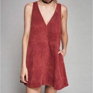 Free People Suede Leather Dress